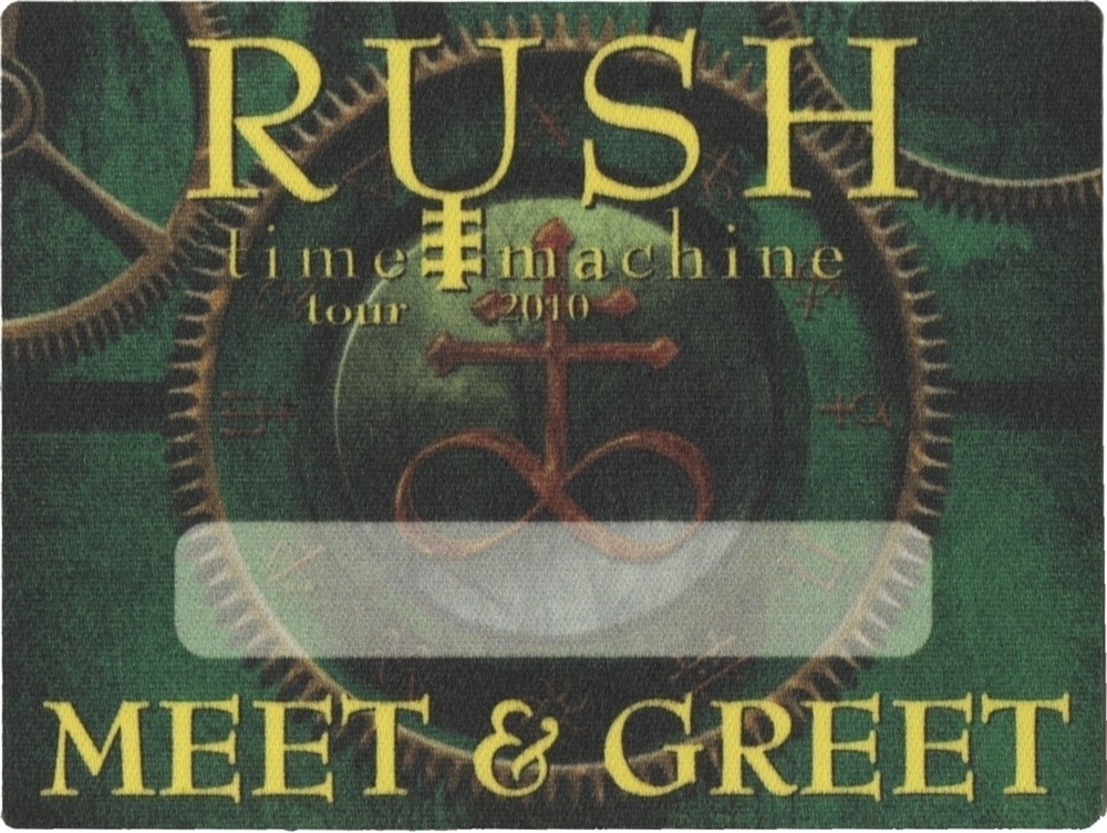 Rush 2010 Time Machine concert tour Meet & Greet Backstage Pass