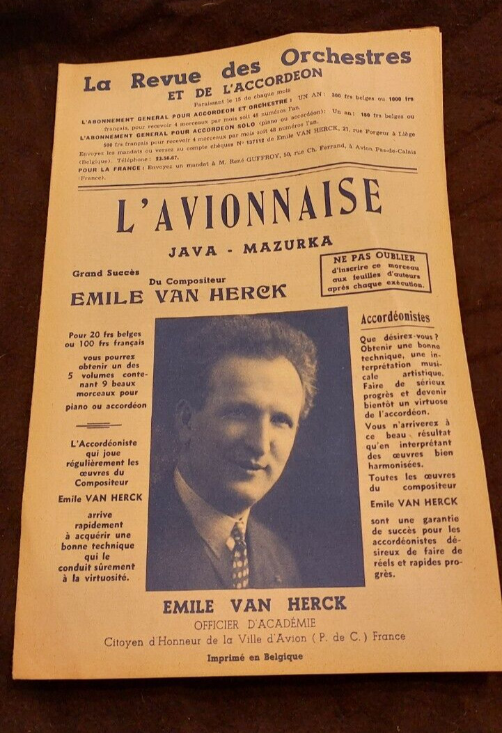 L’Avionnaise By Emile Van Herck Sheet Music