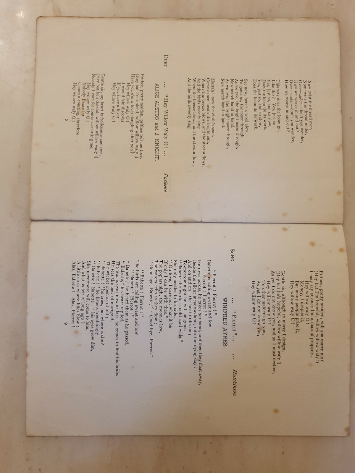 1910 PROGRAMME OF CONCERT – MANCHESTER MUNICIPAL SECONDARY SCHOOL Cond. Mr LAKIN