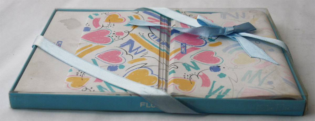 VINTAGE 80’S FLOMO 24X ENVELOPES + 24X PAPER STATIONERY LETTER SET TAIWAN NEW !