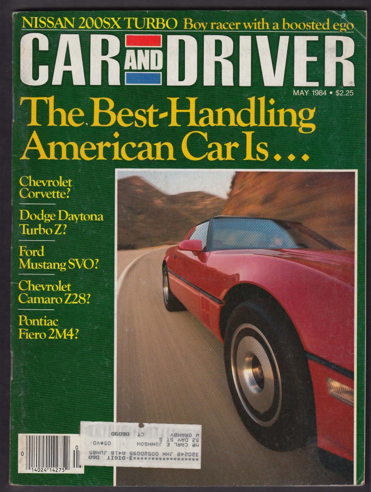 CAR & DRIVER Mercedes 500SEC Buick Electra Nissan 200SX Isuzu Trooper + 5 1984
