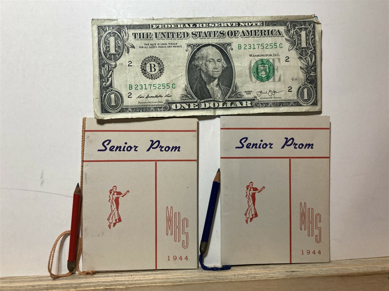 1944 Merchantville High School New Jersey Senior Prom Programs Vtg