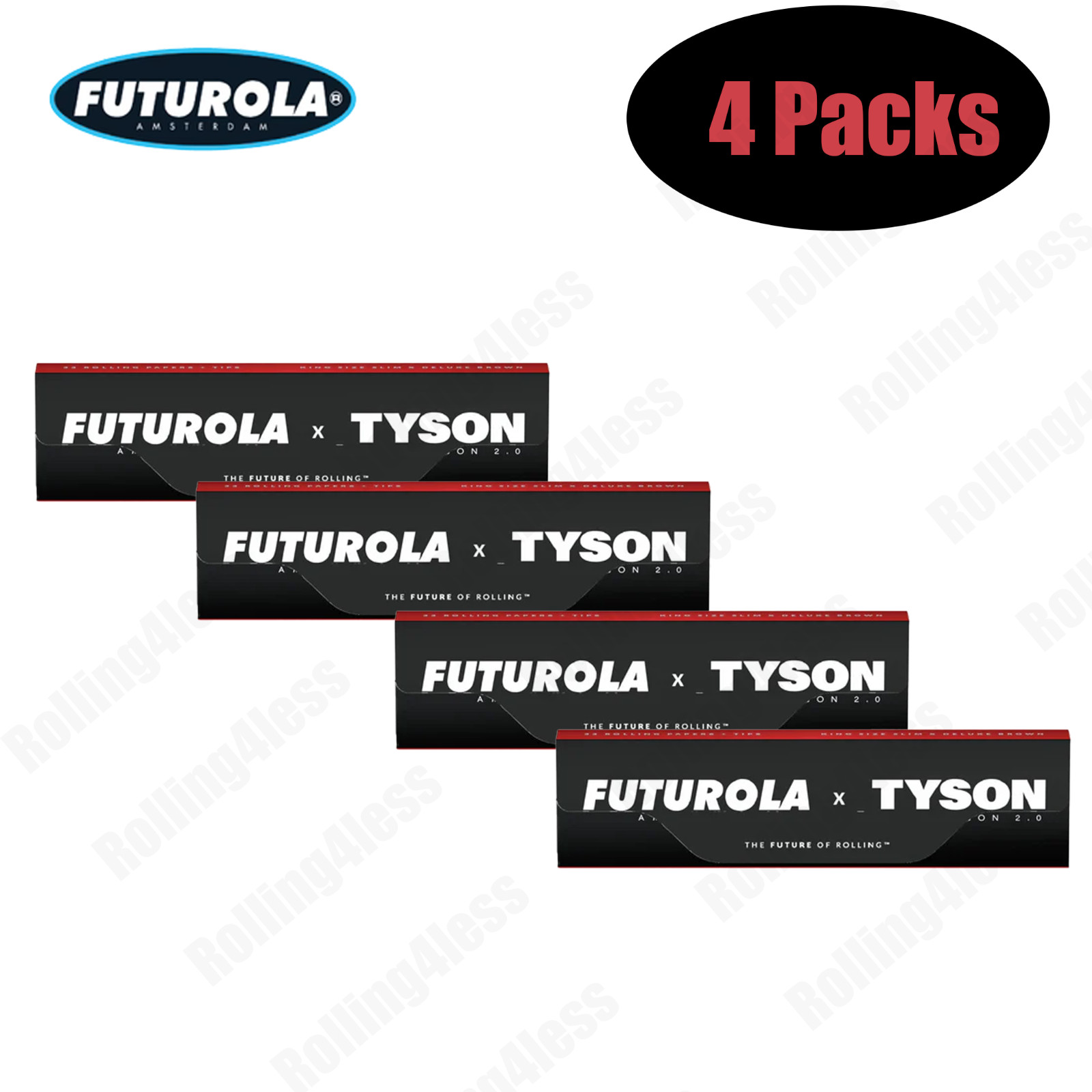 Futurola X Tyson X Rolling Papers +Tips King Size | Lot of 4