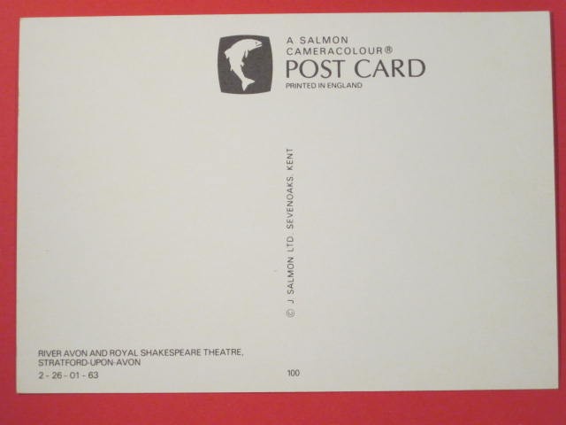 The Royal Shakespeare Theatre Postcard – Printed in Kent, England