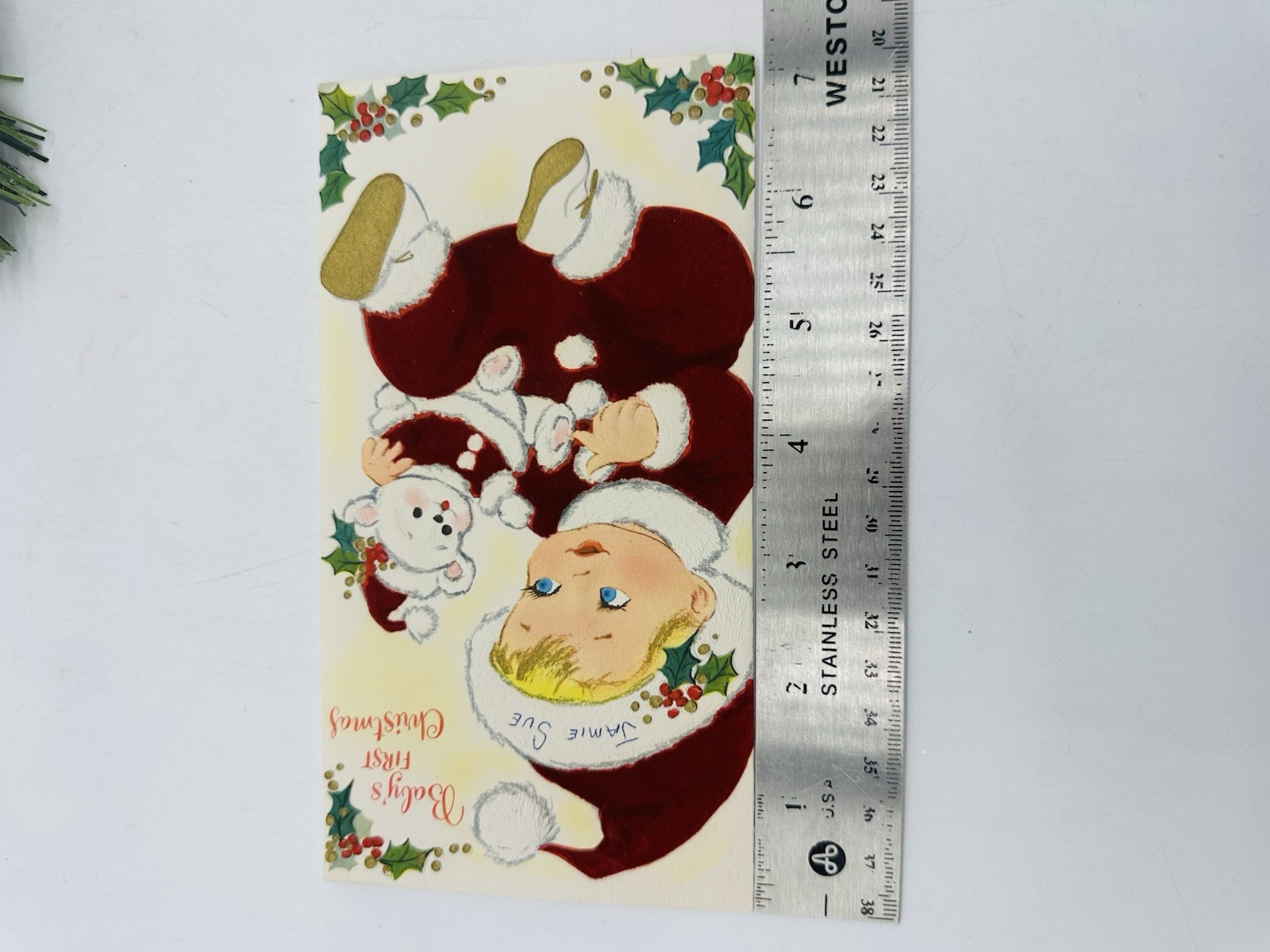 Vintage Baby’s First Christmas Greeting Cards Set of 2