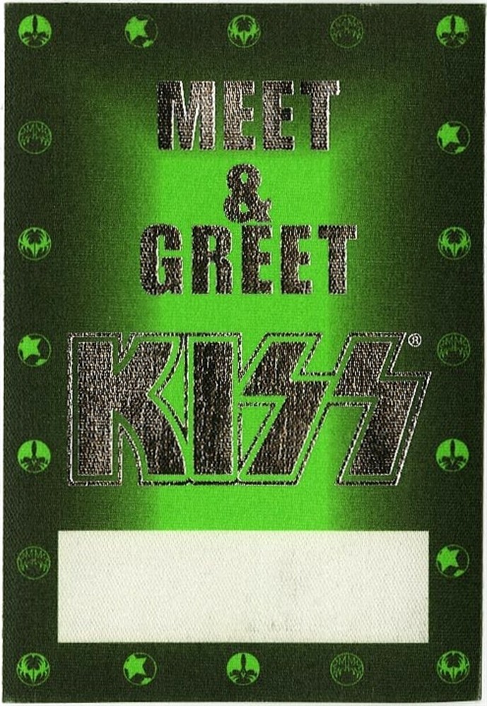 KISS 2003 World Domination concert tour Band Meet & Greet foil Backstage Pass