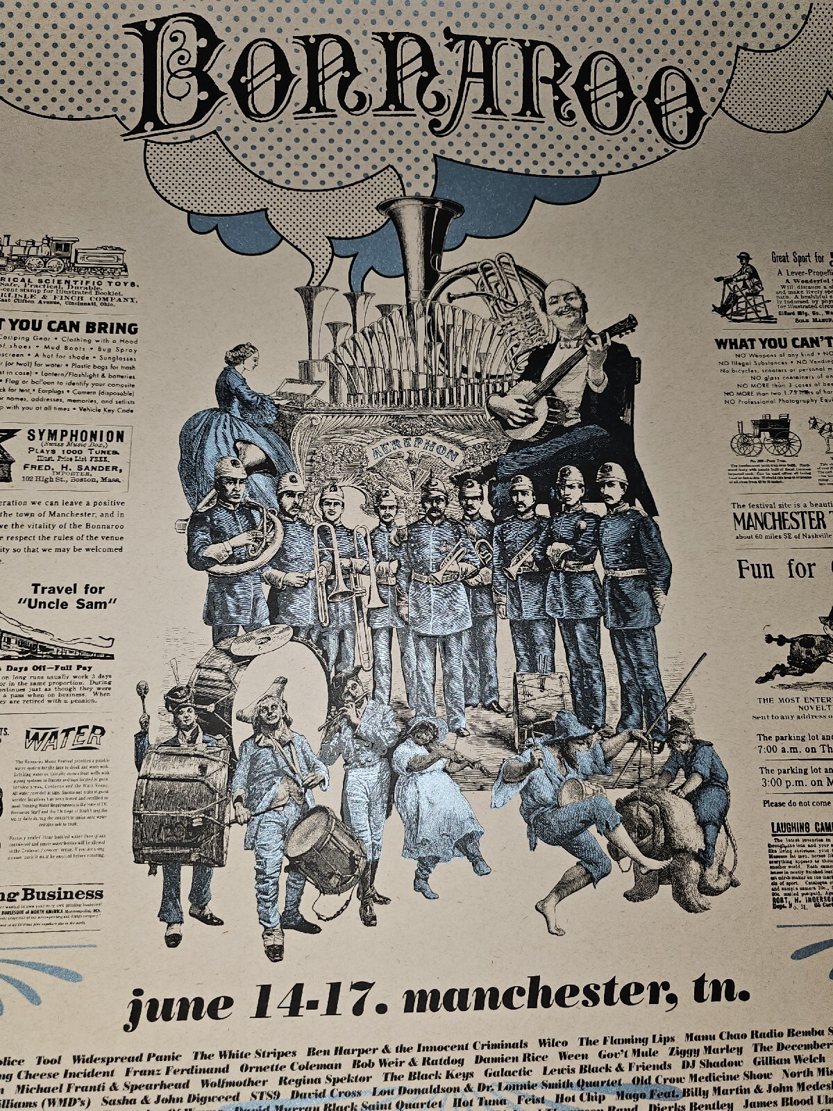 2007 Bonnaroo Official Concert Poster TOOL Manchester TN Signed Numbered Print