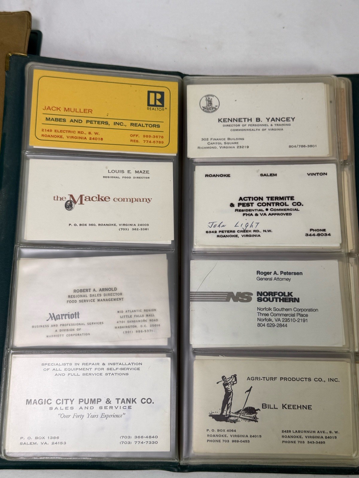Vintage 1950 To 1990 Mid Century Business Card Binders & Cards Nice Collection