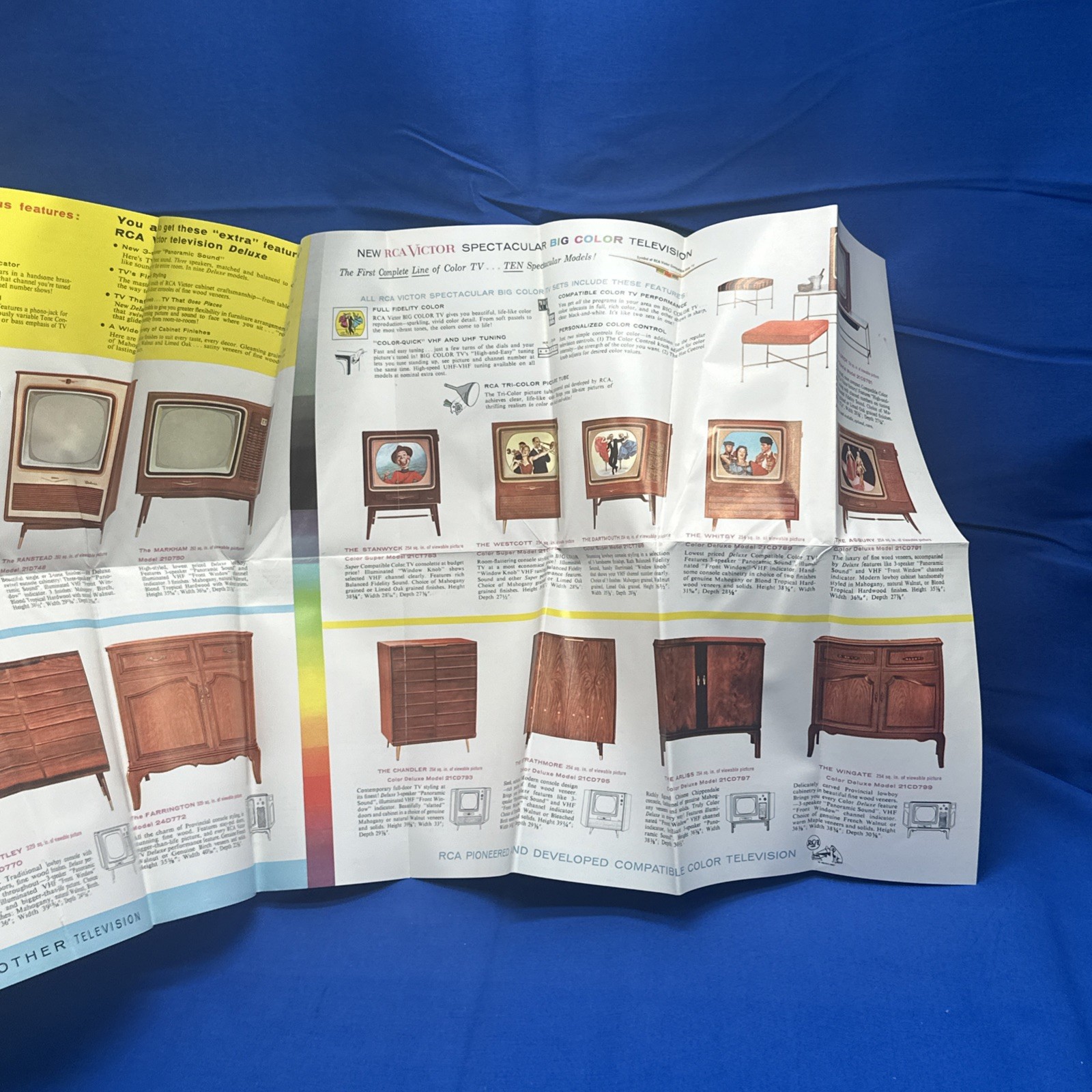 Vintage RCA Victor TV Television Set Cataloge Brochure Pamphlet 1950s