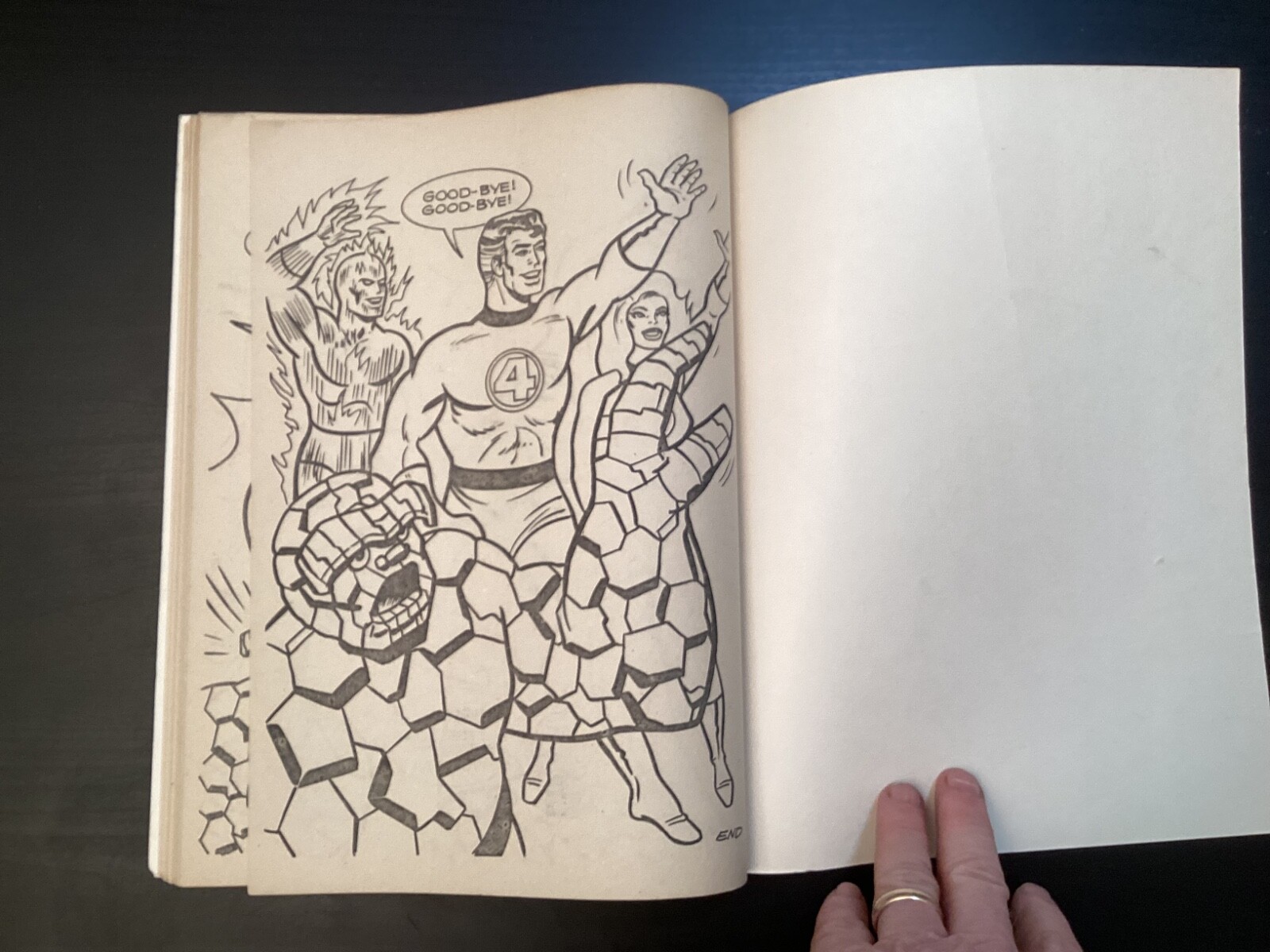 FANTASTIC FOUR meet “THE WITCH” Coloring Book copyright 1977 Marvel Comics Group