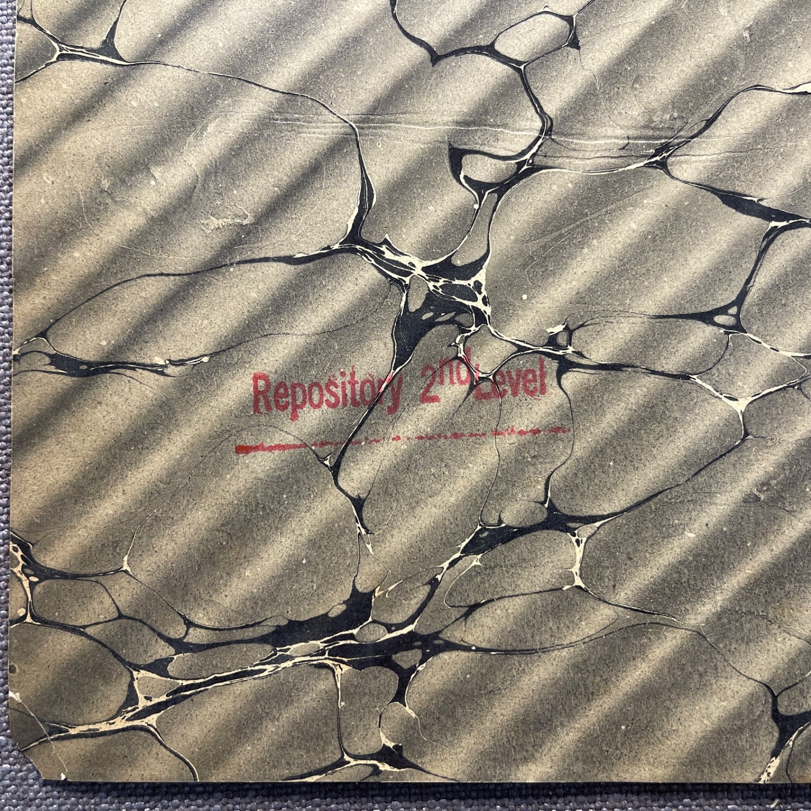Antique Marbled End Papers Bookbinding Brown Red Yellow Blue Black Lot of 10