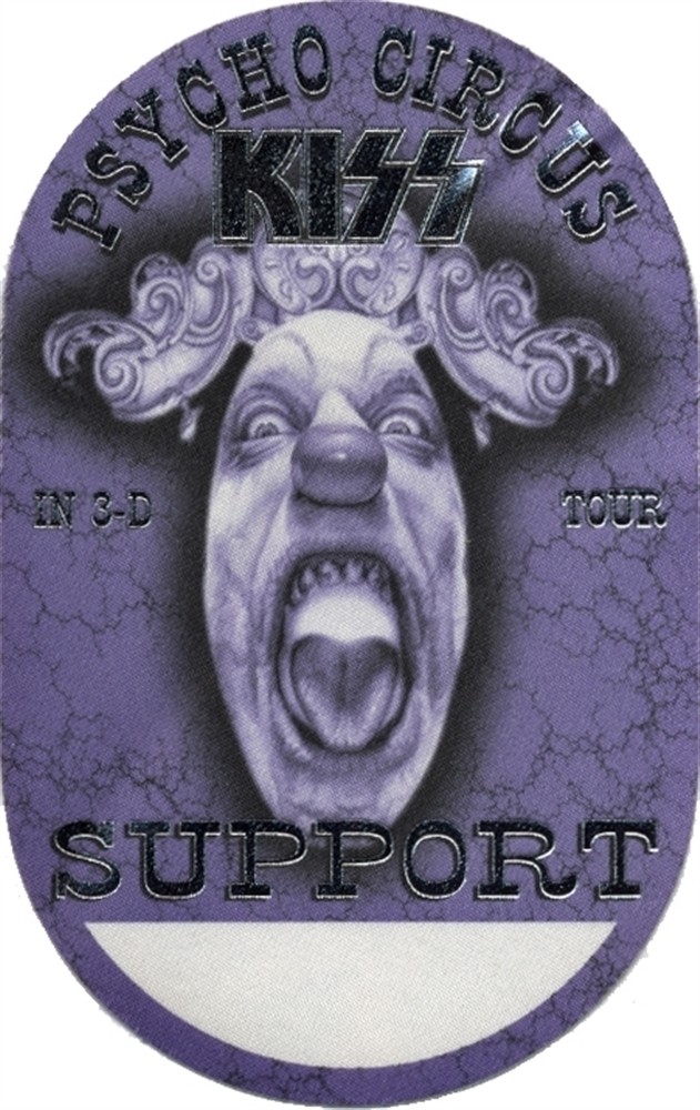 KISS 1998 Psycho Circus concert tour Support foil Backstage Pass