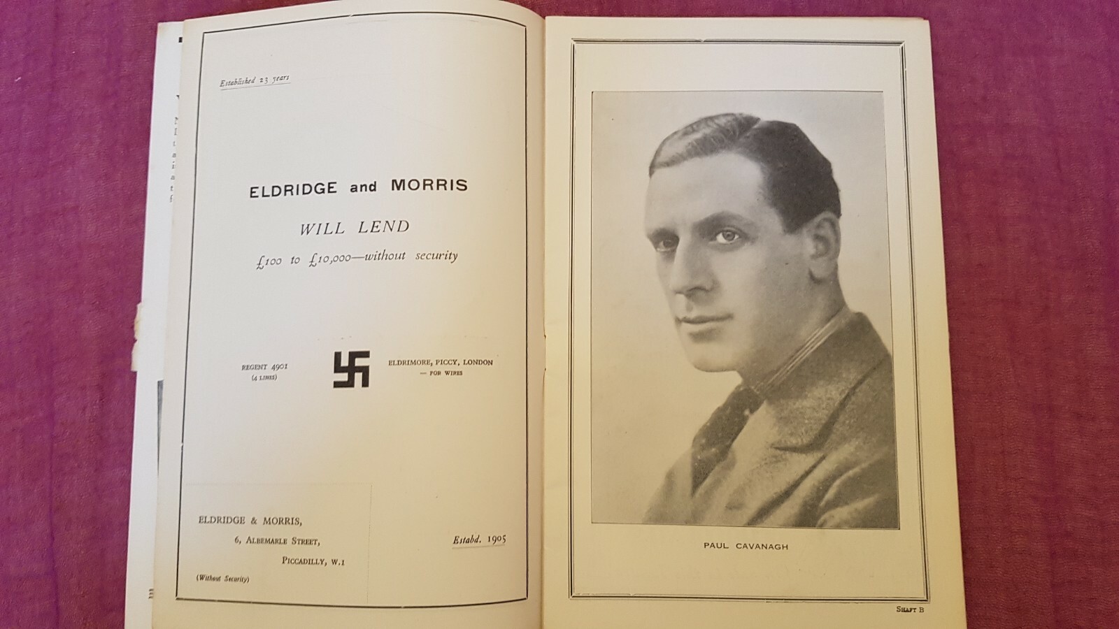 1929 Theatre Programme Her Past – Alice Delysia Paul Cavanagh Violet Vanbrugh
