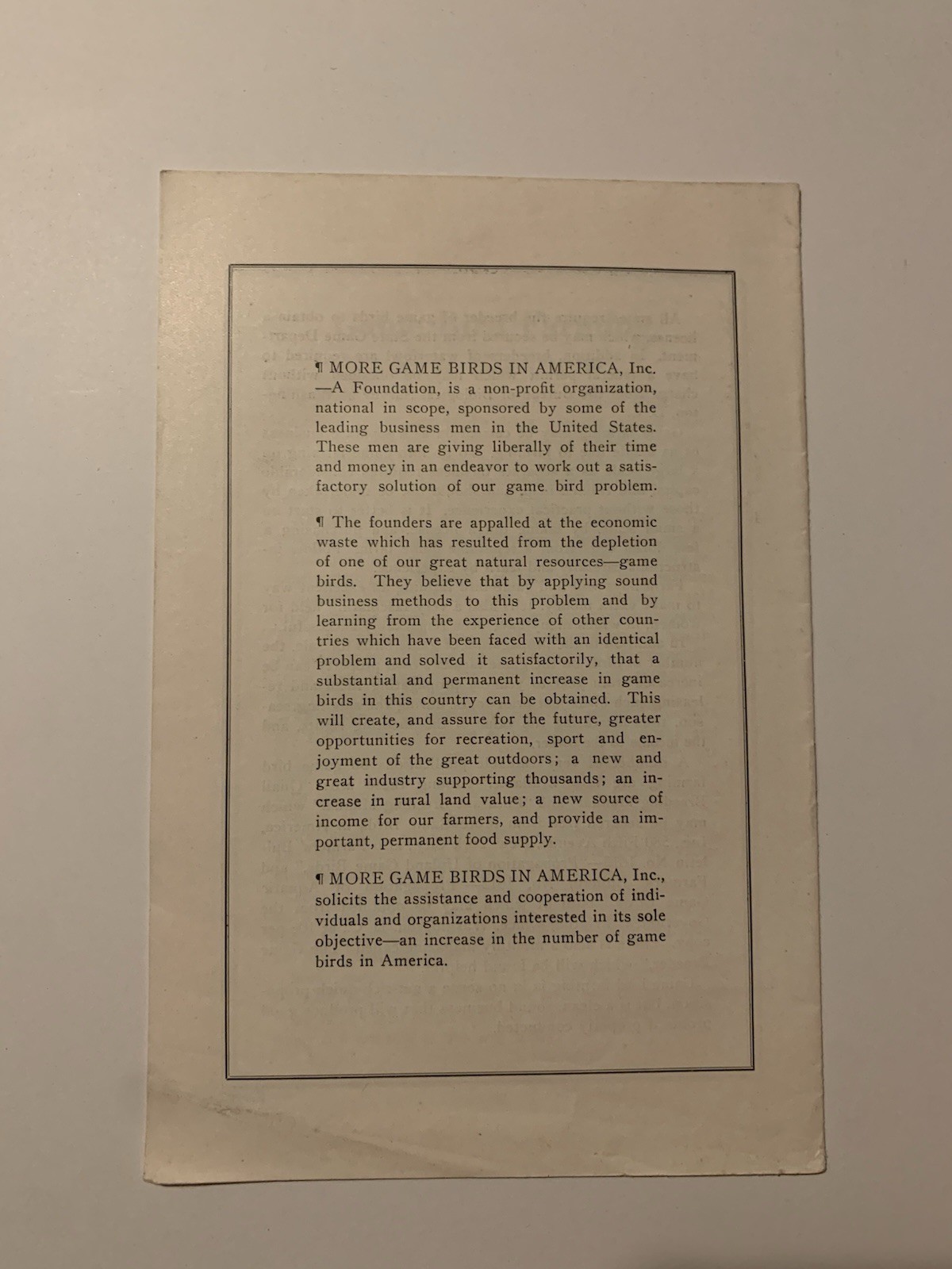 1940s More Game Birds in America Inc How to Make Them Pay On Your Farm Booklet