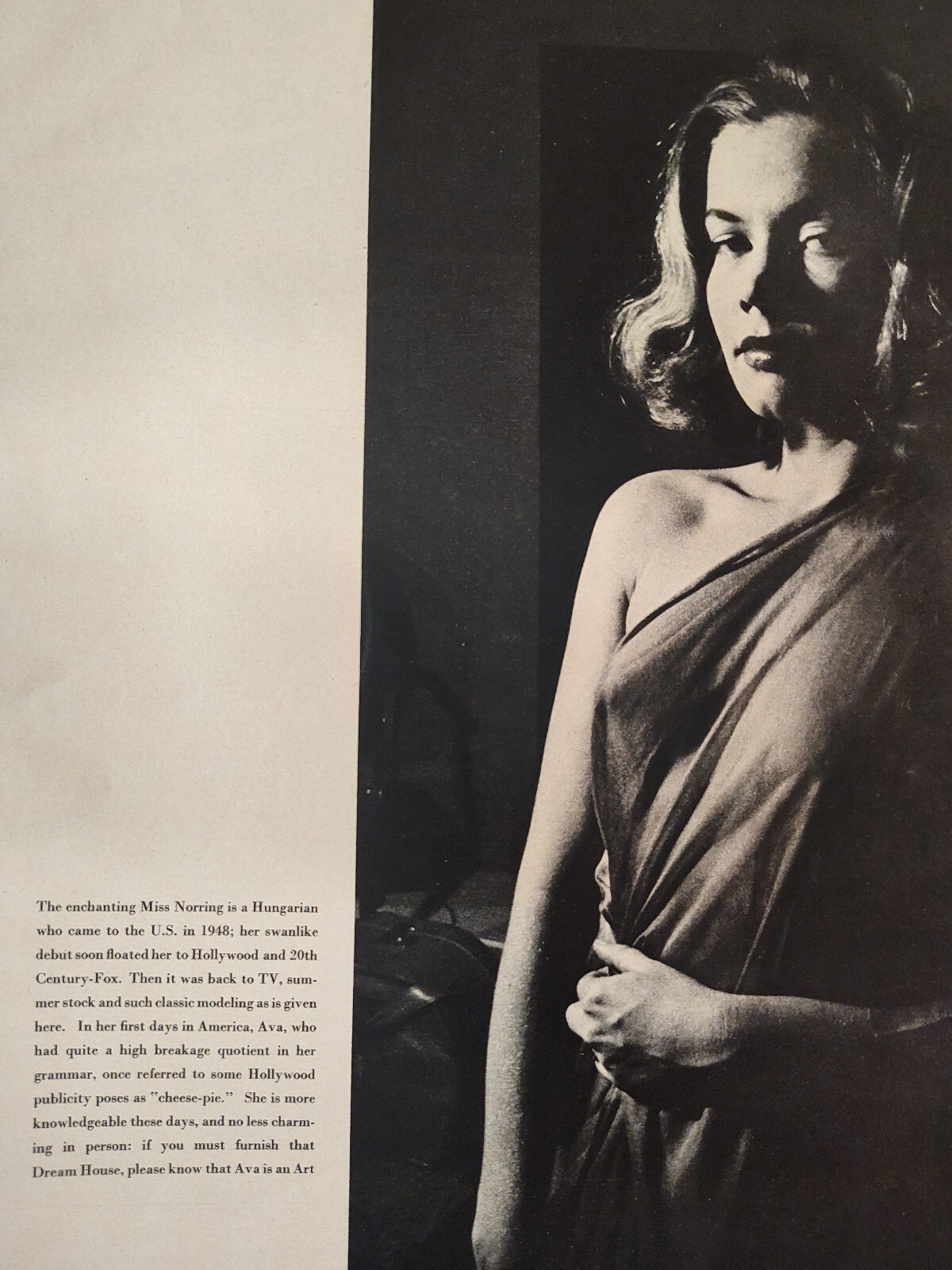 1955 Esquire Original Article Glamour Photographs AVA NORRING