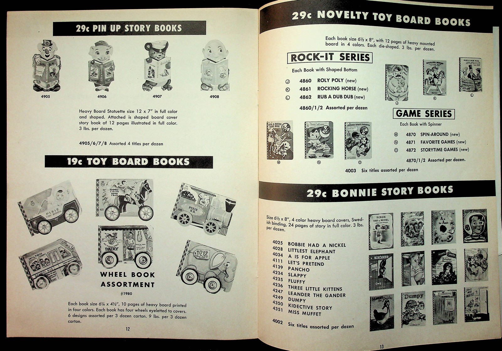 Paper Dolls Popeye Samuel Lowe Children’s Books Catalog Fall/Christmas 1959