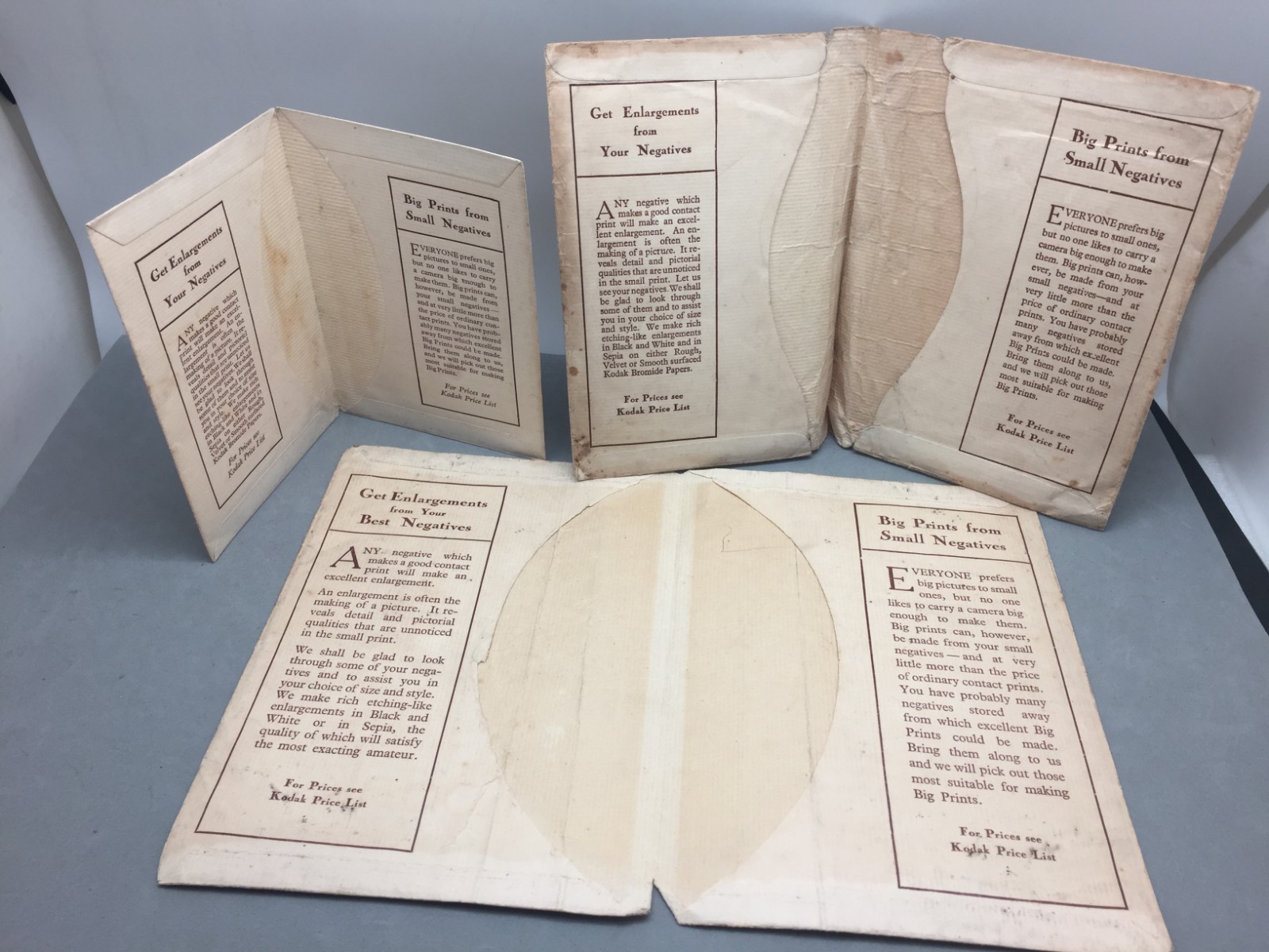 Vintage Kodak Negative Photo Print Envelope Lot 3 Bombay India Early 1900’s UK