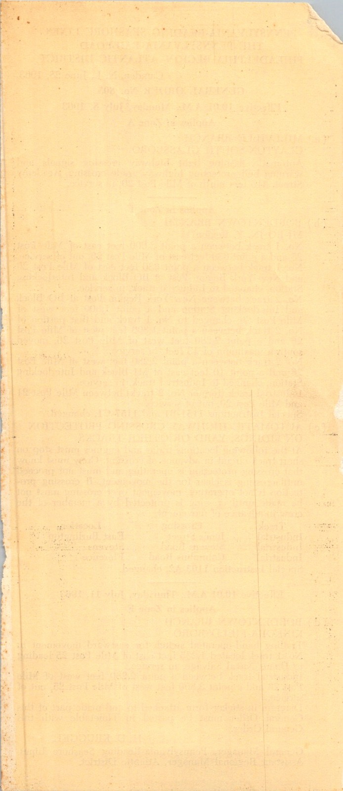 1963 Penn-Reading Seashore Lines General Order 805 Millville Bordentown NJ