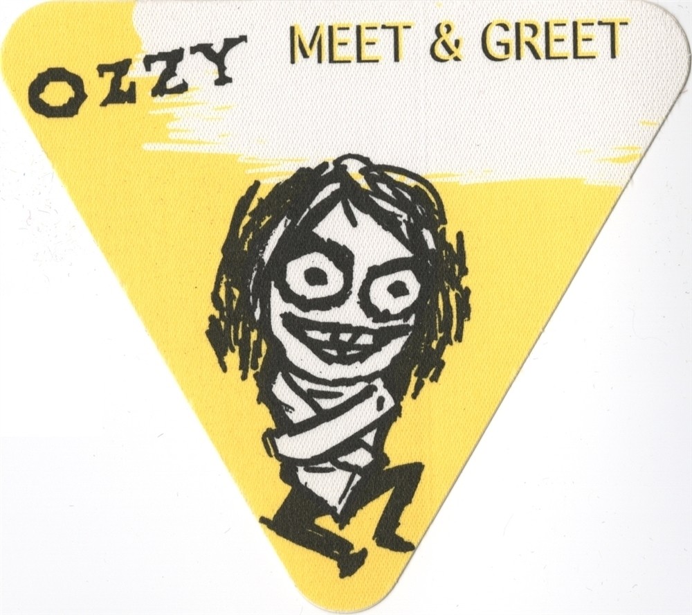 Ozzy Osbourne 1995 Ozzmosis concert tour Meet & Greet Band Backstage Pass