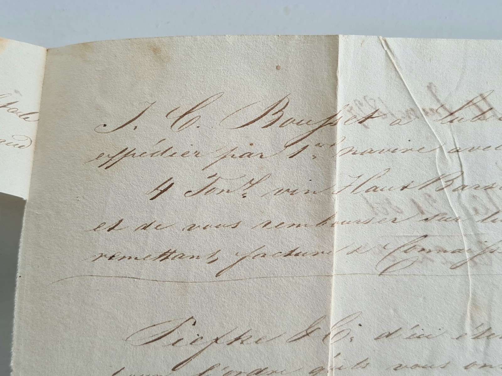 Old Letter Mail January 10 1827 Hamburg Bordeaux Germany By Givet