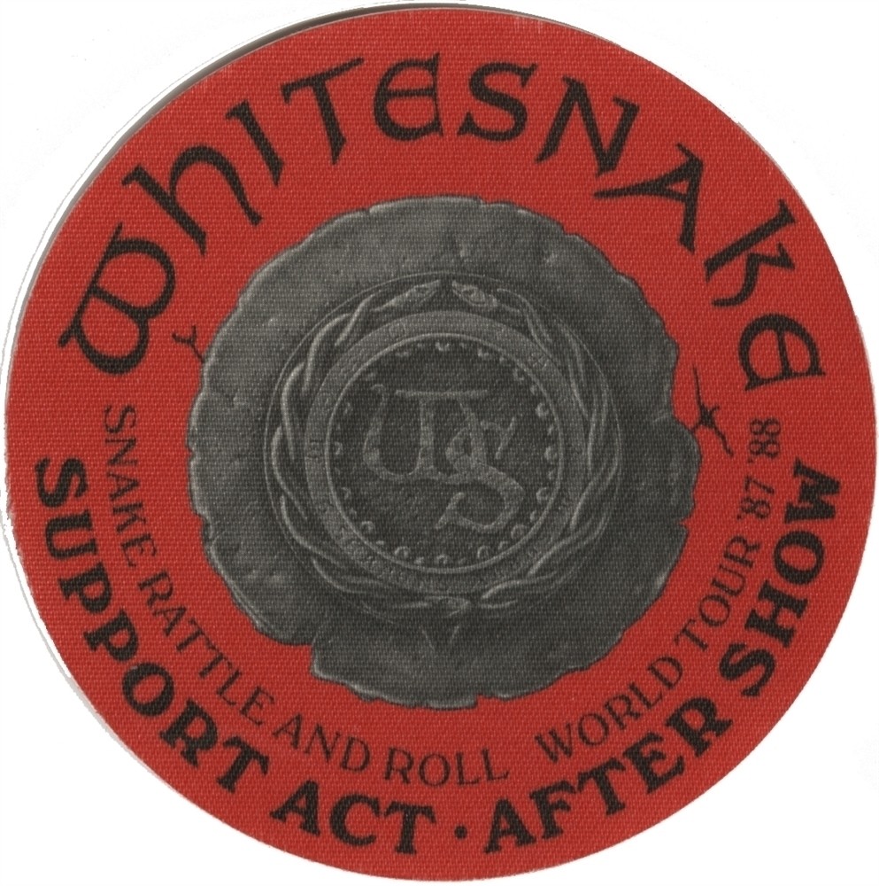 Whitesnake 1987 Here I Go Again concert tour After Show Backstage Pass