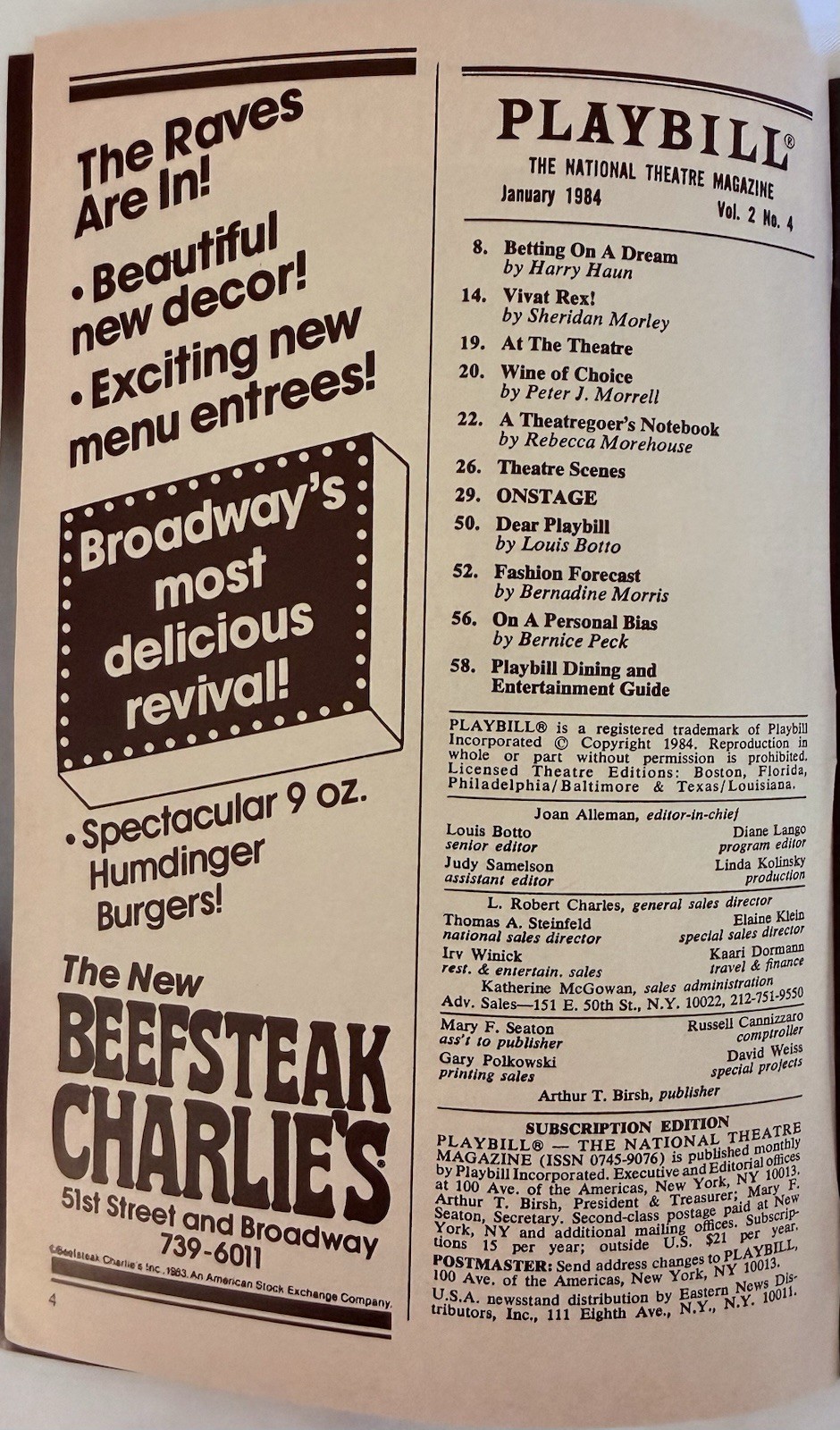 Heartbreak House – Broadway Playbill – Jan 1994 – Rex Harrison Rosemary Harris