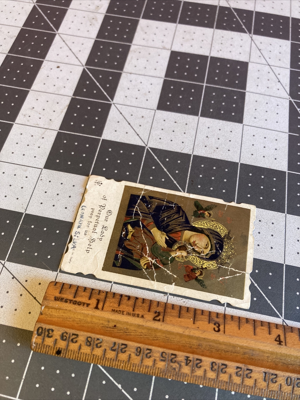 Vintage Our Lady Of Perpetual Help #757 Card Printed in Italy Rare Item!
