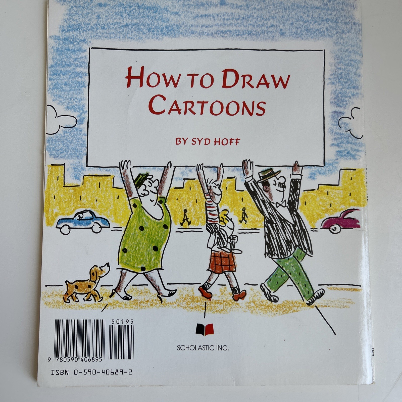 How to Draw Cartoons Book Scholastic Paperback 1979 Syd Hoff Shows You Fast Ship