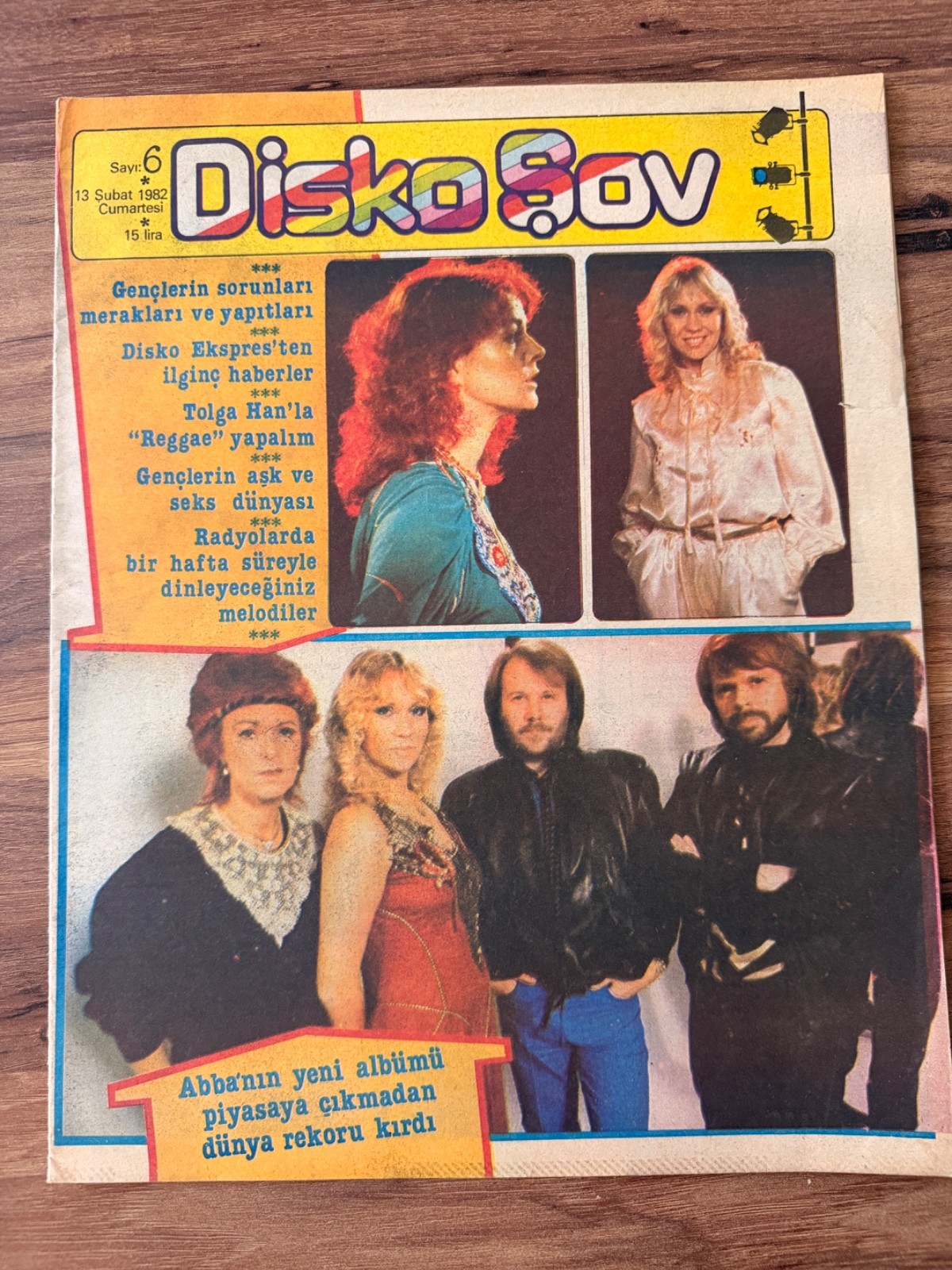 ABBA Turkish Disko Sov Magazine 1982 Rare Original Vintage Pop Music Issue