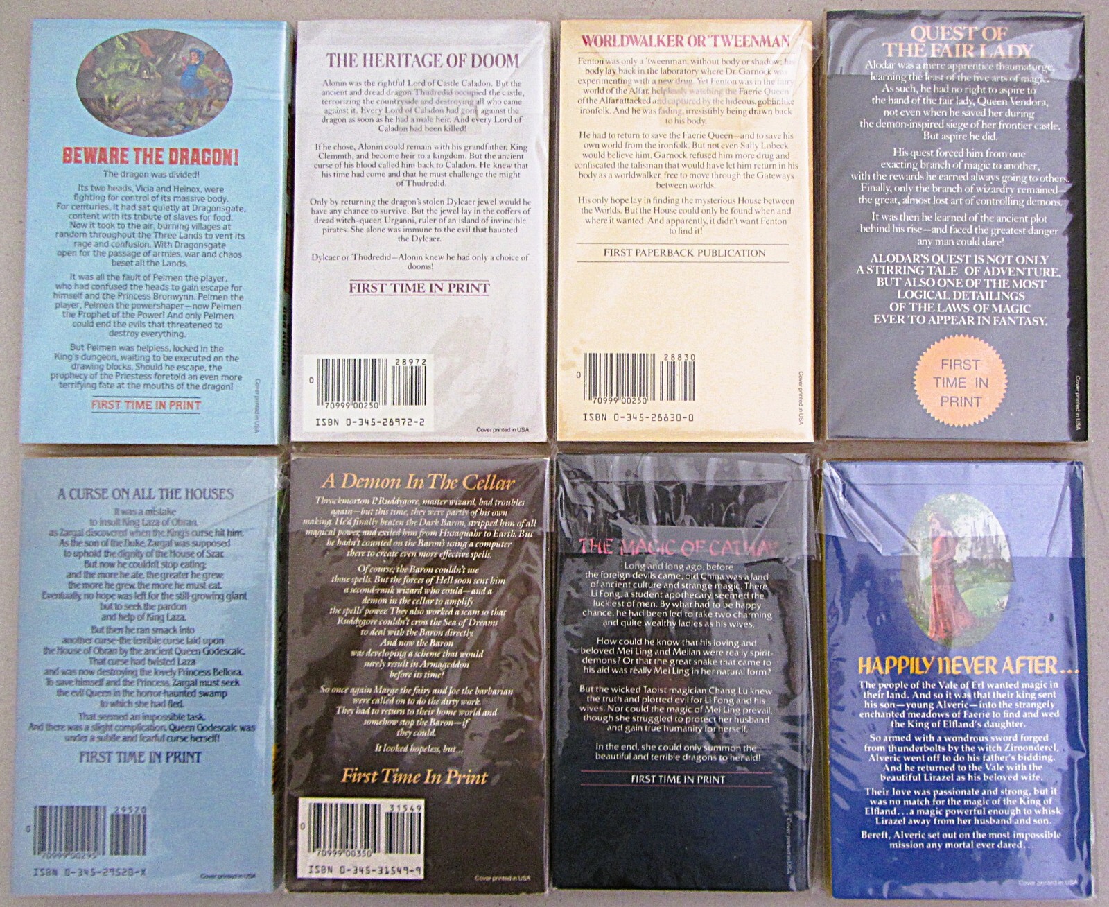 LOT 8~GRIFFIN~DEL REY FANTASY PAPERBACK BOOKS~COLLECTIBLE COND~UNREAD~NEW