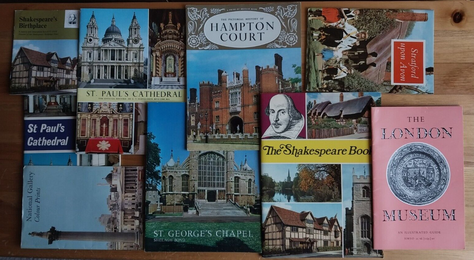 Nine 1970s London UK Souvenir Programs – Museums, Cathedrals, etc
