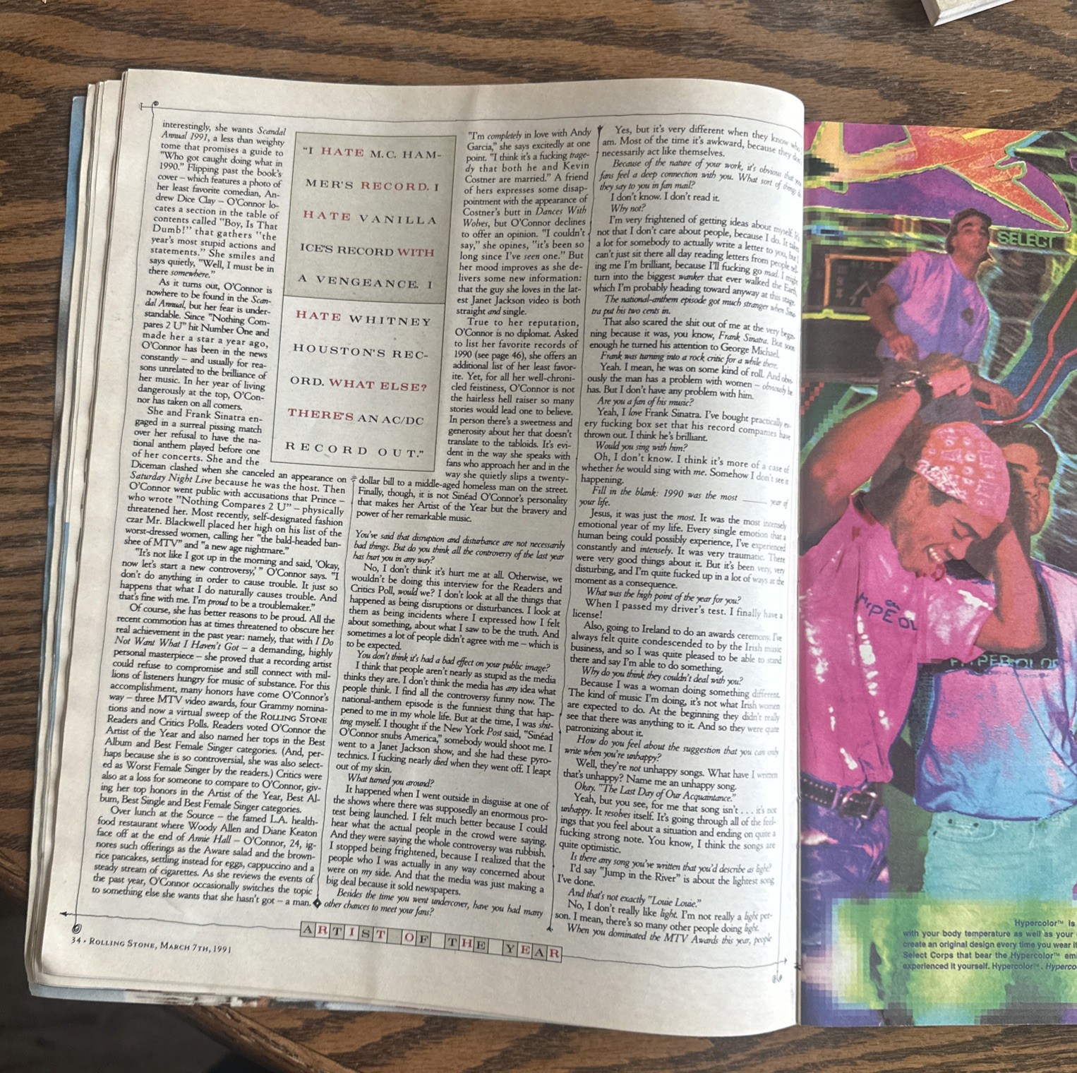 ROLLING STONE Magazine Issue 599 March 7, 1991 Sinead O’Connor Cover