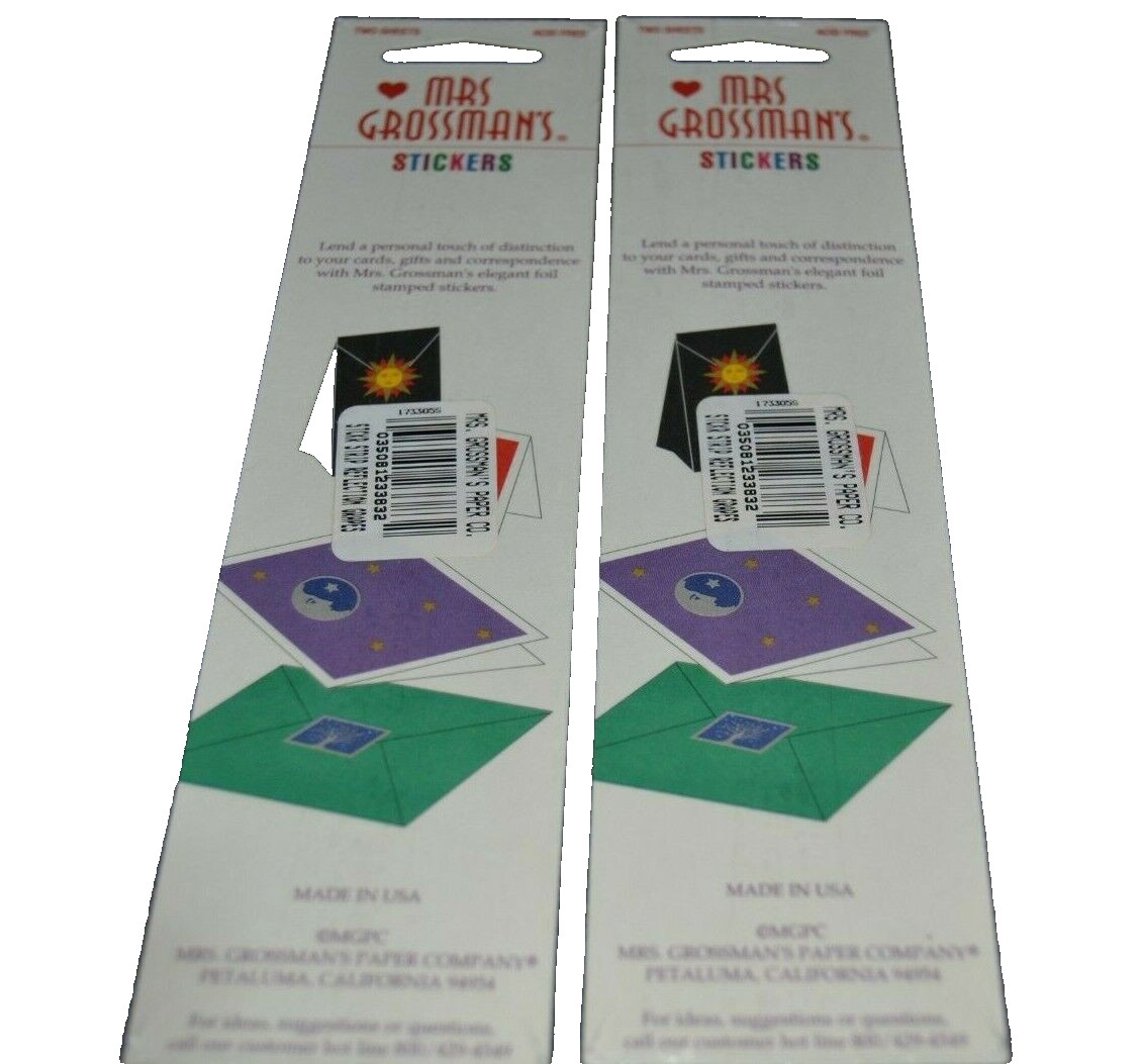 Mrs. Grossman’s Grapes The Reflections Collection Stickers Sealed! NEW 4 Sheets