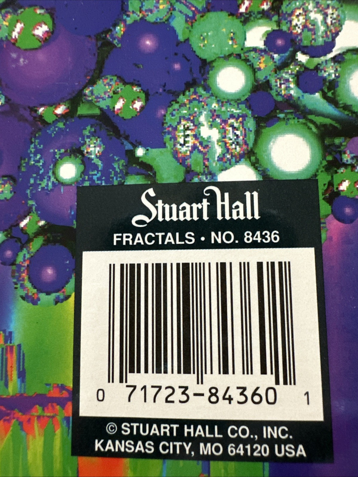 Vintage 1996 Stuart Hall Lifesmith Classic Fractals Presentation Folder Rainbow
