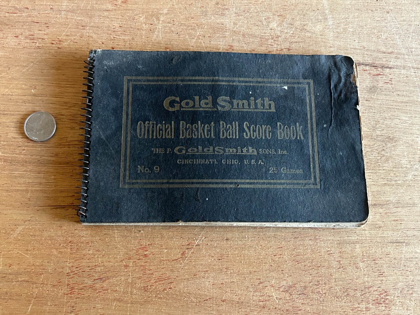 Gold Smith Official Basketball Score Book 1938-39 Badger Paints Cudahy Vtg Ads