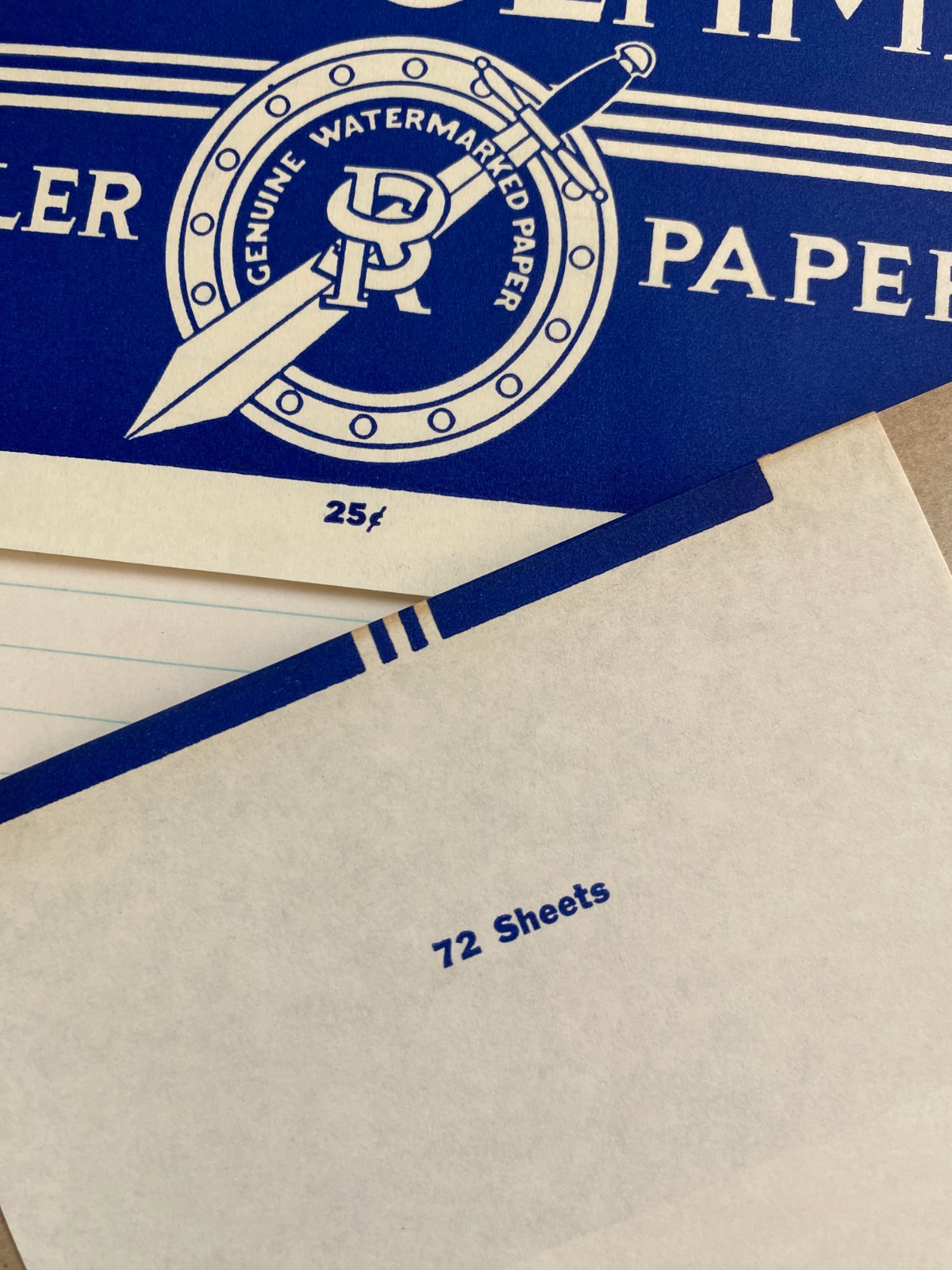 5 Packs NOS Deadstock VTG 40’s Lined Filler Paper, 360 Sheets, “School Time”