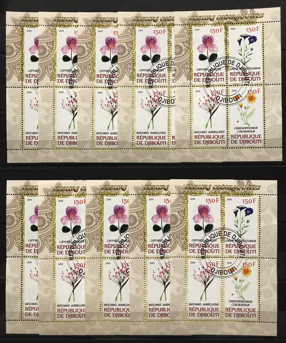 10x Flora / Flowers – CTO Paper without Glue – D116
