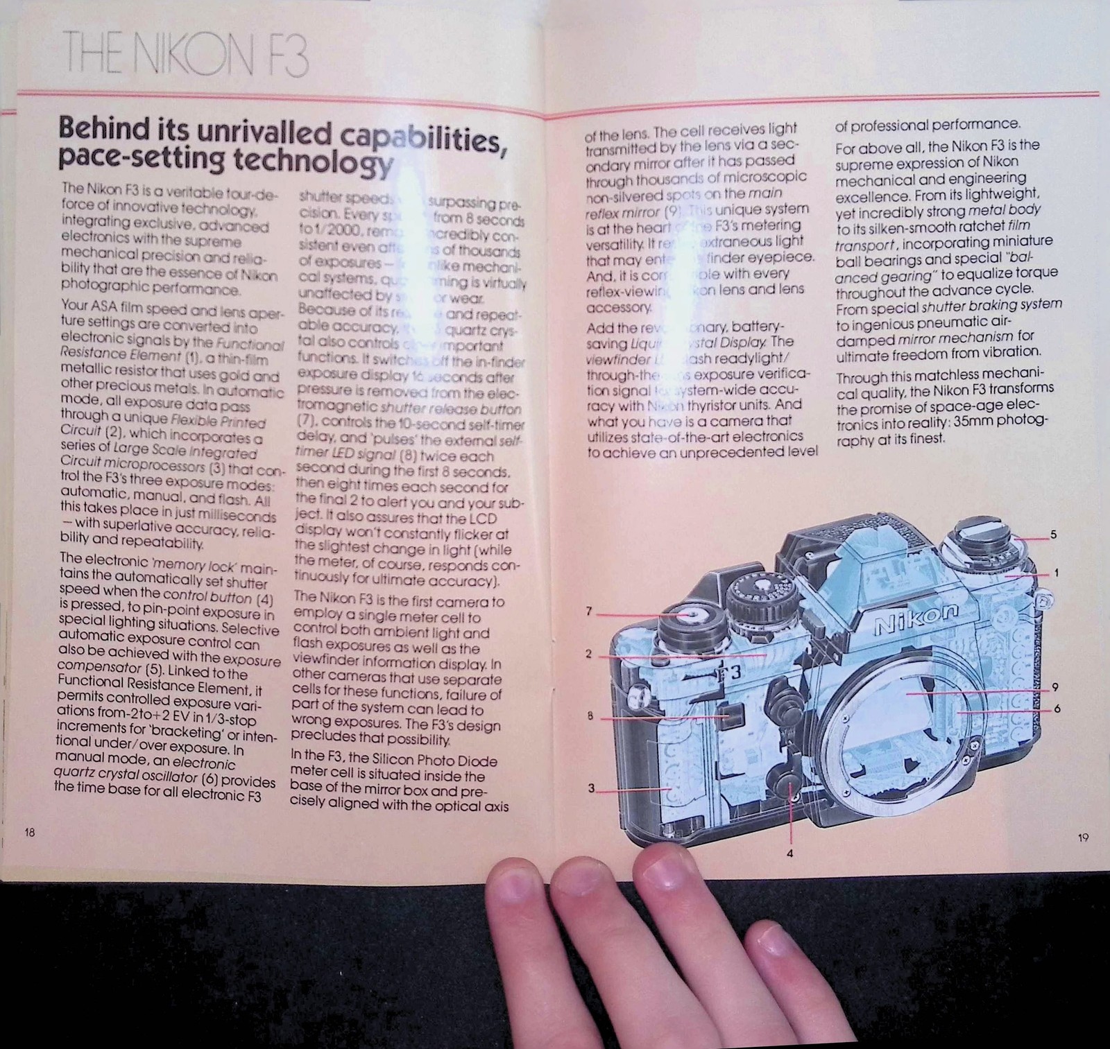 Nikon F3 Brochure Manual Set 1980s NASA Space Shuttle Titanium LCD 35mm