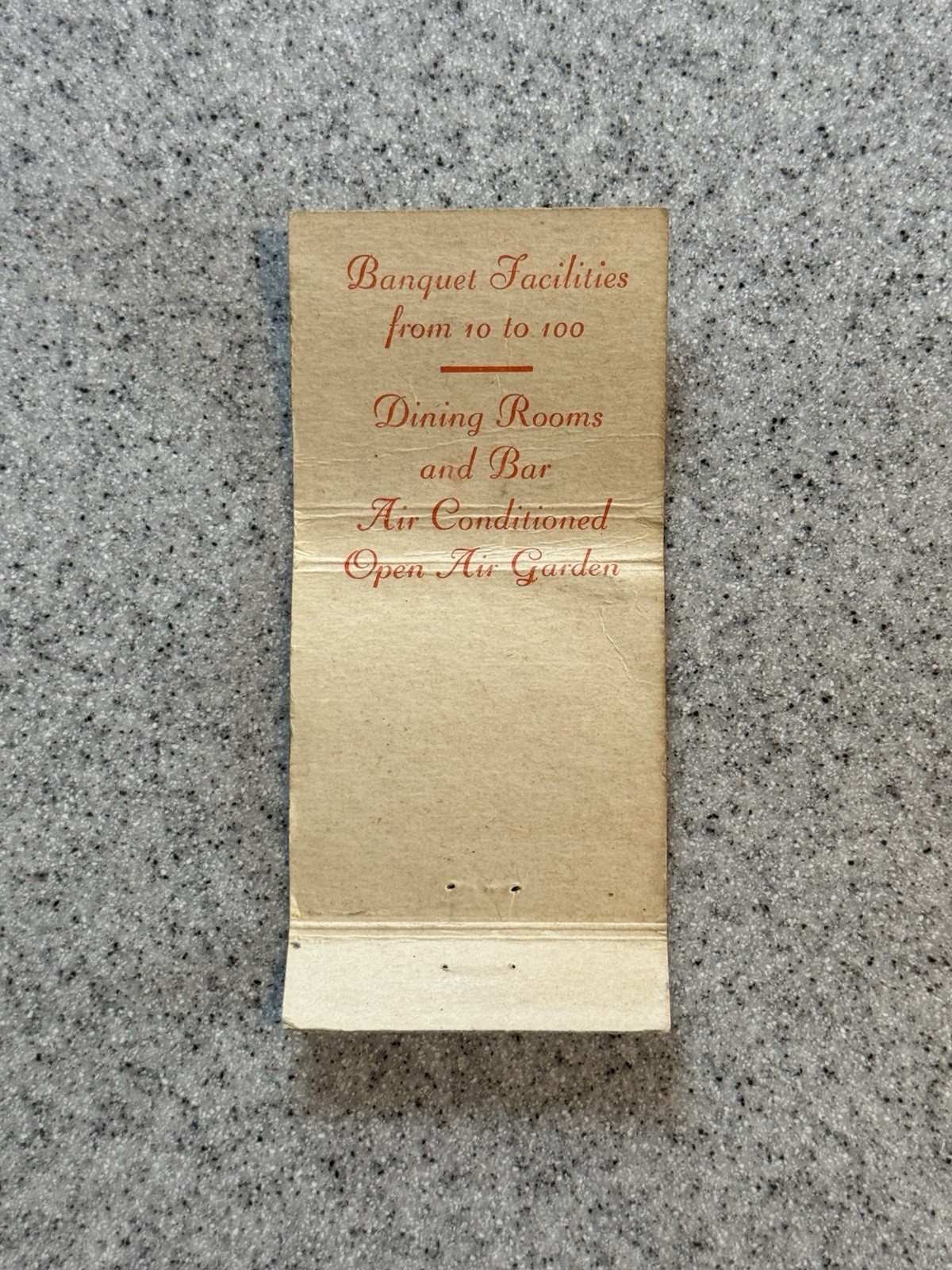 Renato Restaurant New York City Vintage Matchbook Cover U2