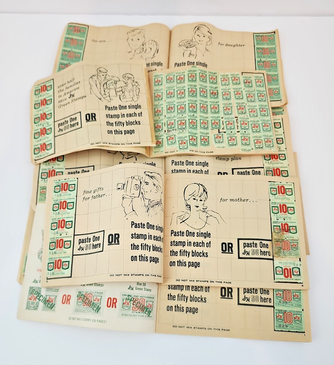 Vintage S&H Green Stamps and Books Acme Markets 8 Books 100’s of Stamps