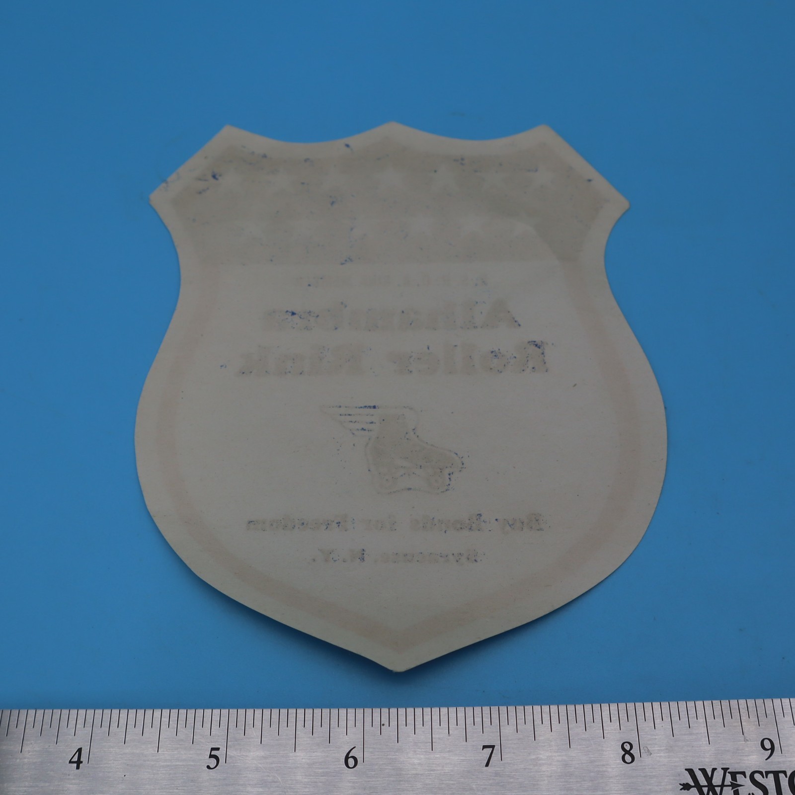 ALHAMBRA ROLLER RINK NY – 1940s Vintage Roller Skating Rink Sticker Label Decal