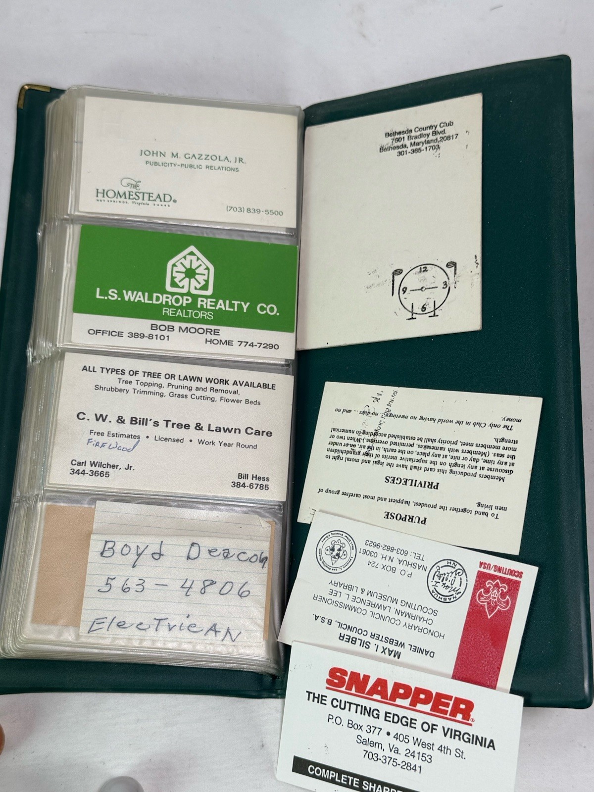Vintage 1950 To 1990 Mid Century Business Card Binders & Cards Nice Collection