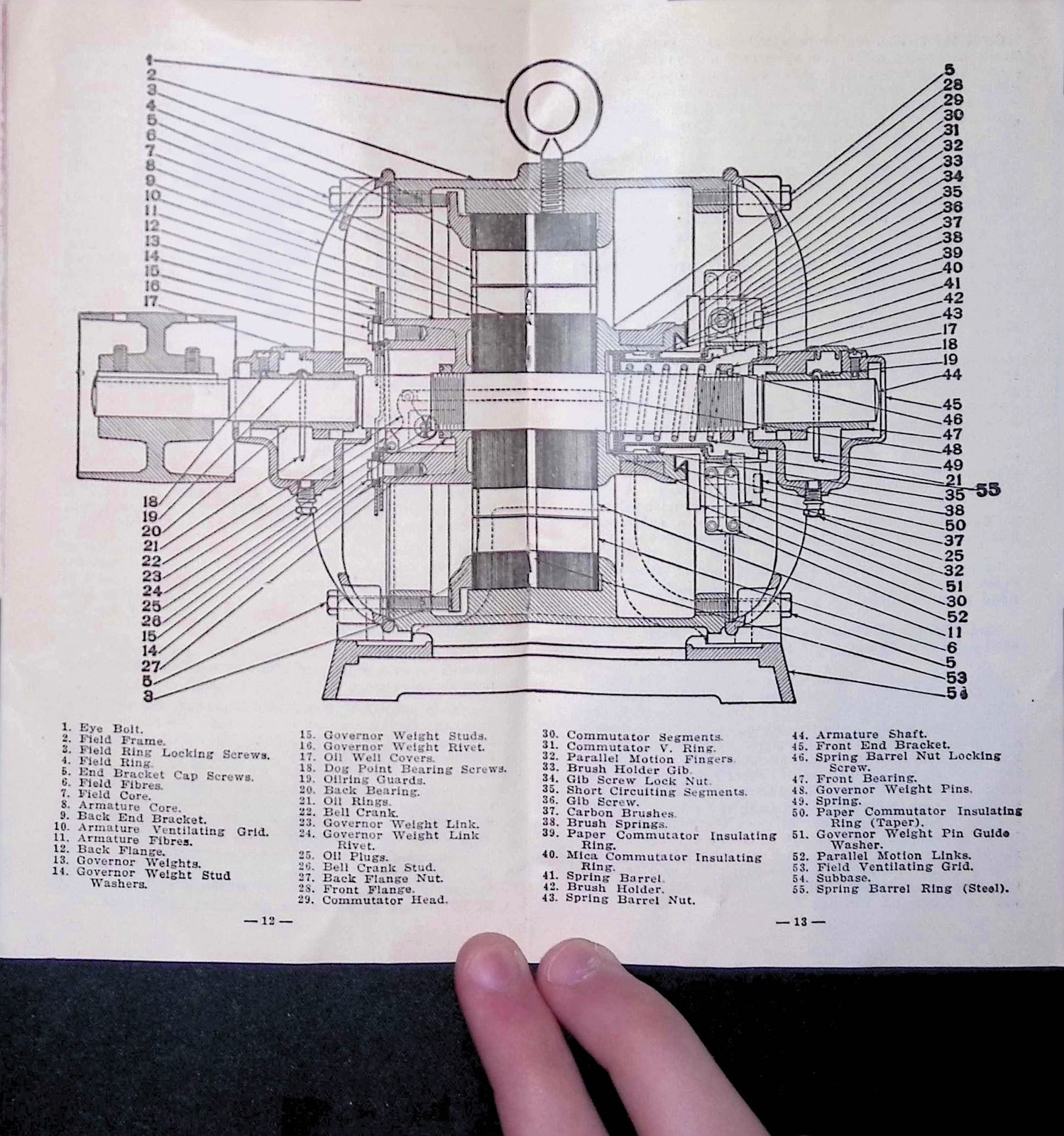 Century Electric Co. St. Louis Motor Data & Pulley Rule c. 1910s Manual