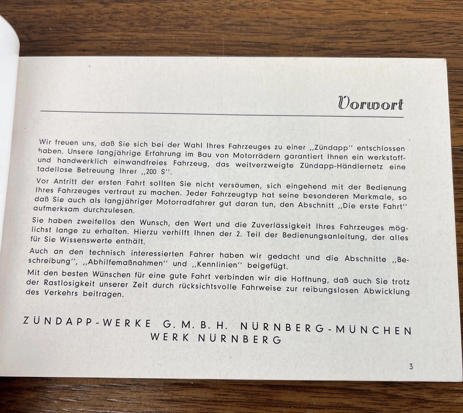 Zündapp Motorcycles 200 S Model Brochure Original September 1955 In All German