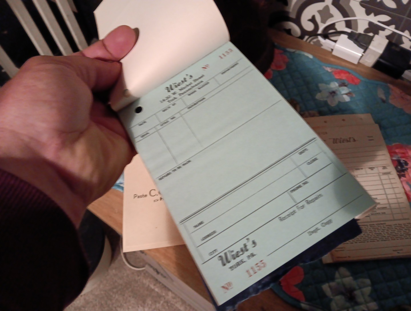 VINTAGE LOT OF WIEST’S SONS YORK PA RECEIPTS STORE GENERAL ADVERTISING