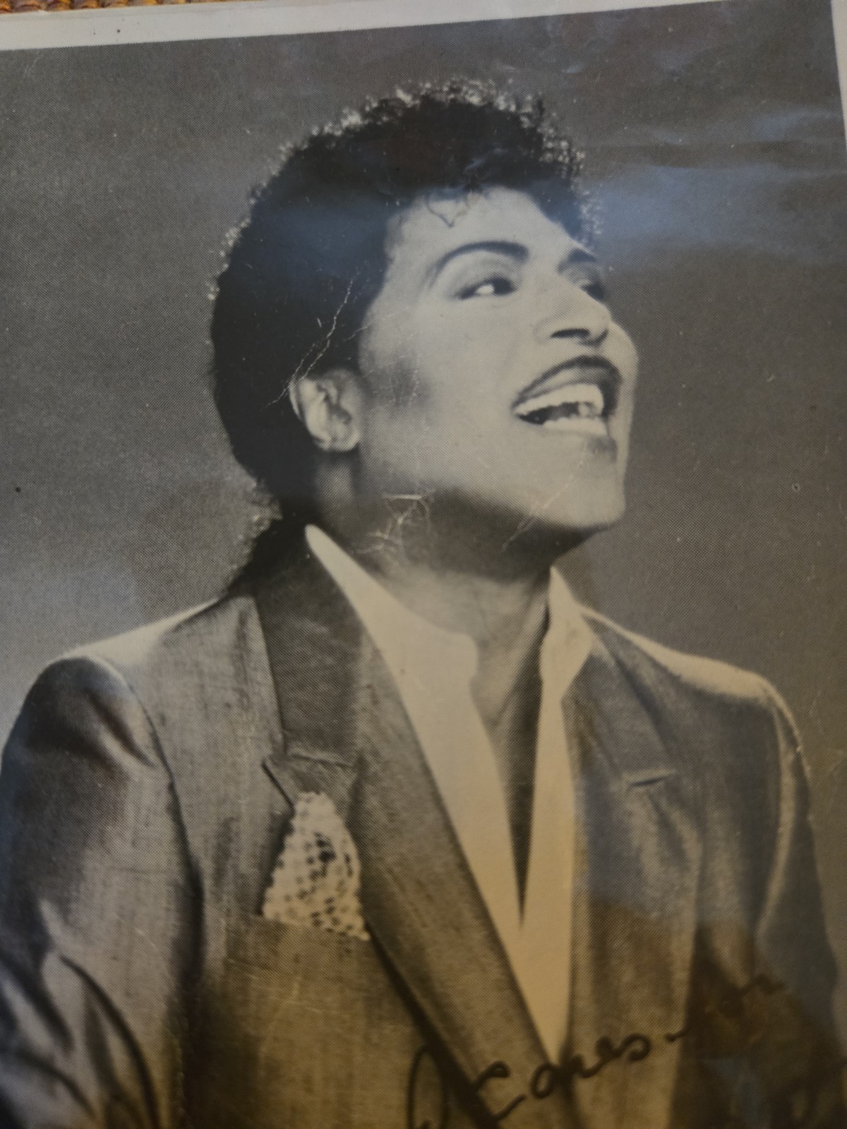 Little Richard Original Photo 1970s/80s Signed Inscription Promo Rock Piano