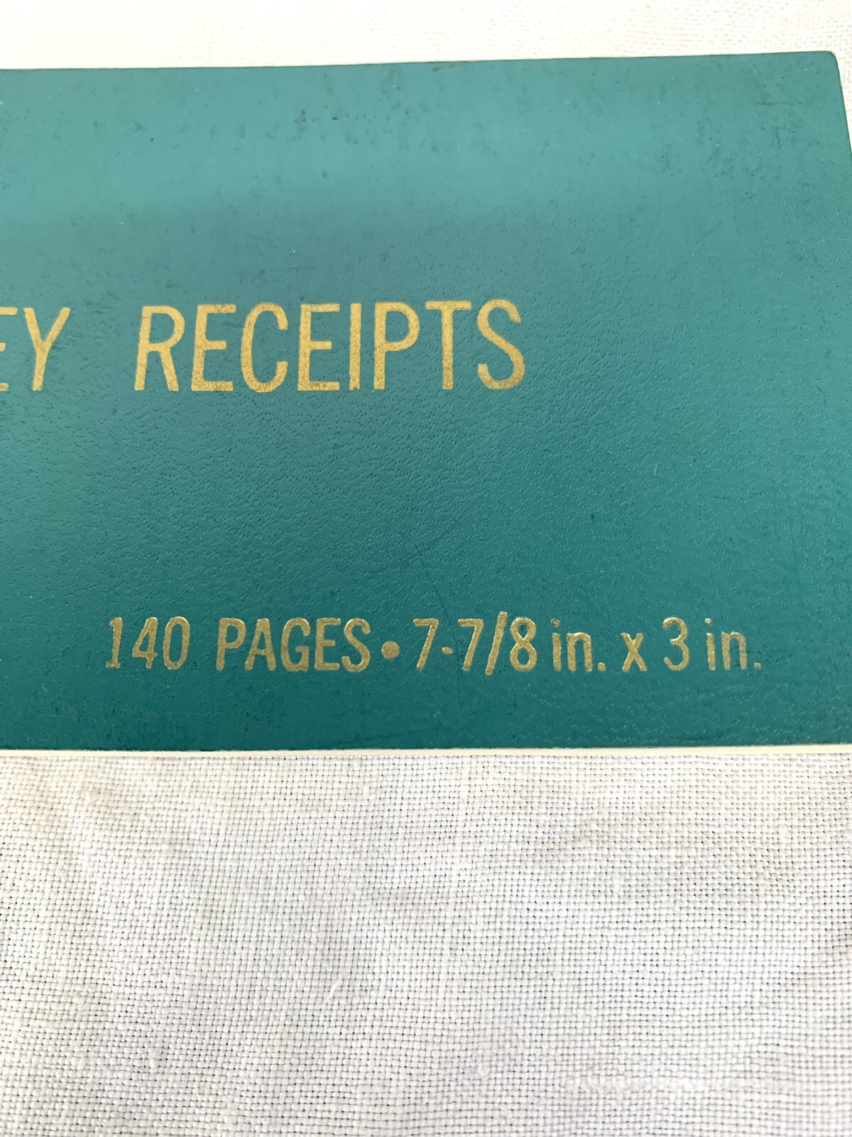 Vtg WOOLWORTH / HERALD SQUARE Money Receipts 140 Pages 8 x 3 inches Green