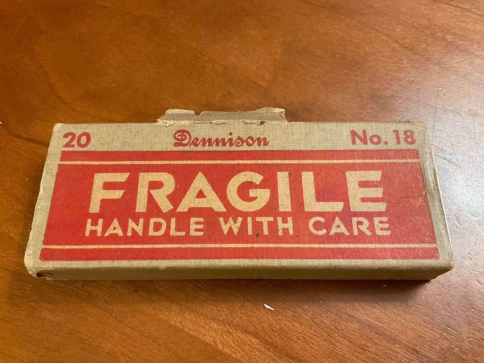 VTG DENNISON “FRAGILE” LABELS HANDLE WITH CARE
