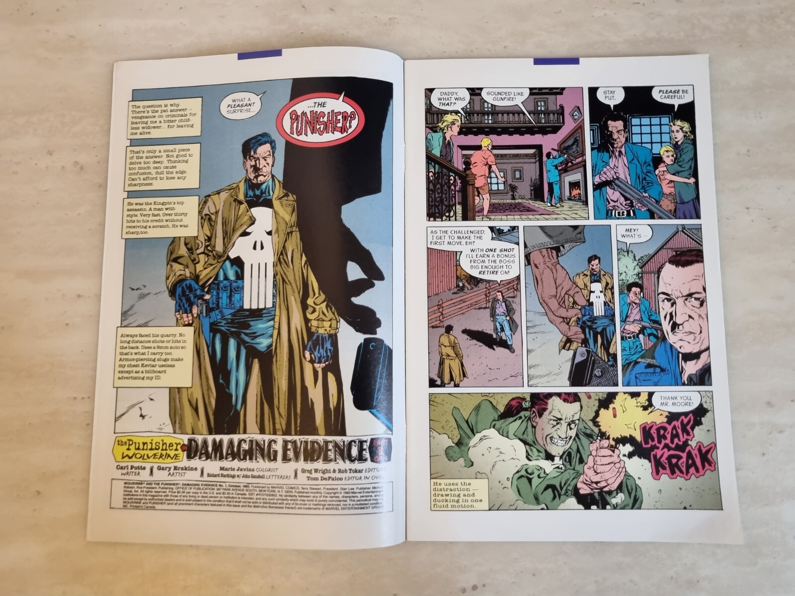 Wolverine and The Punisher Damaging Evidence No.1 October 1993