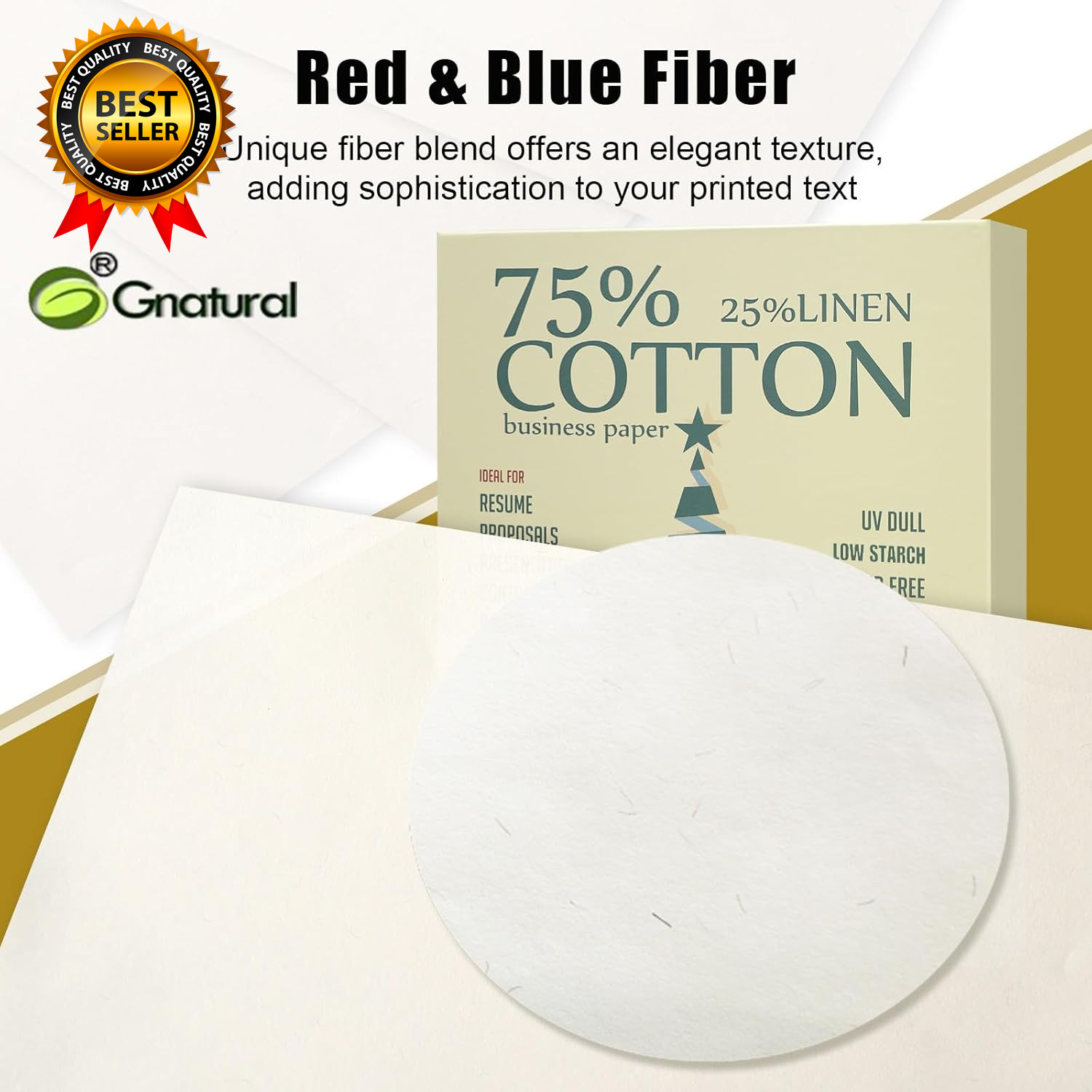 75% Cotton 25% Linen Business Paper Ivory 85Gsm 8.5″W X 11″L Resume Paper Won’T